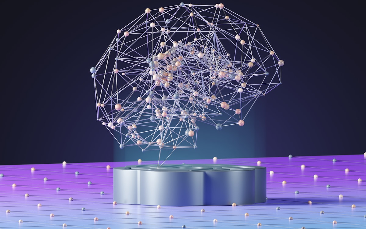 Representação de um cérebro de inteligência artificial conectado em rede — como o RAG embasa a IA de atendimento